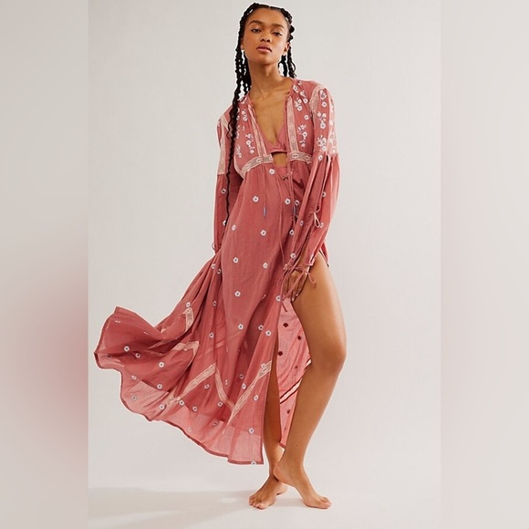Free People Chasin' Spring Maxi Bodysuit - Picture 1 of 13